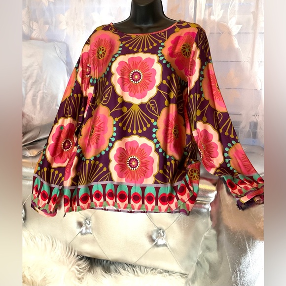 🛑🛑🛑MILANO ITALY 🇮🇹 COLOURFUL BLOUSE - Picture 5 of 13